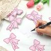 50Pcs Mini Bow Thank You Cards - Blank Note Cards with Ribbon for Gifts, Kids Birthday, Restaurant Favors, DIY Writable Table Place Cards