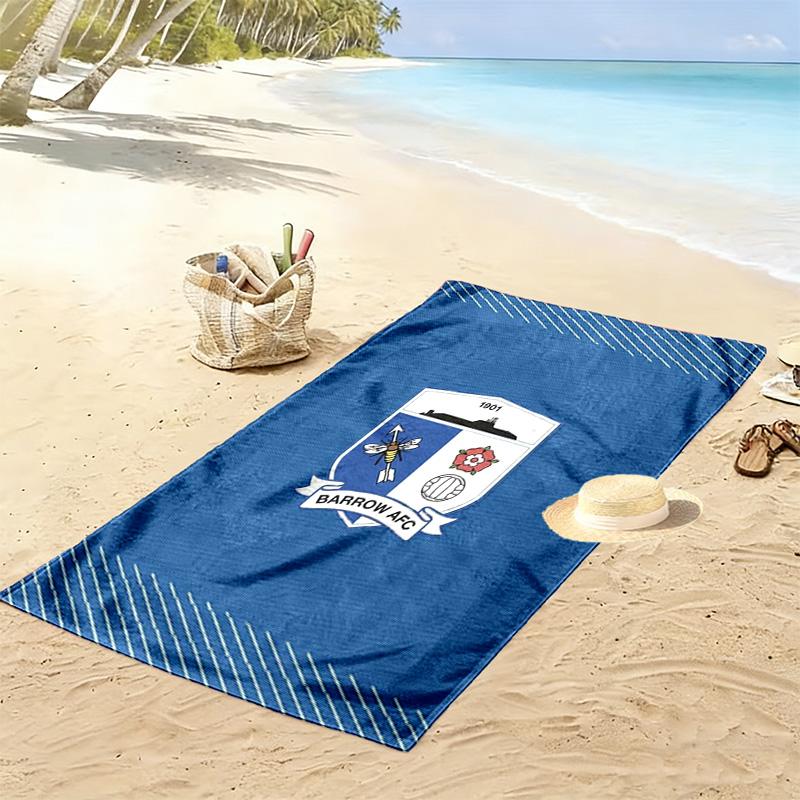 BARROWA FC Print Beach Towel, Large Soft Quick Dry Towel for Beach Camping Swimming