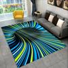 3D Vortex Illusion Area Rug,Abstract Geometric Optical Carpet Rug for Living Room Bedroom Sofa Doormat Decor Non-slip Floor Mat