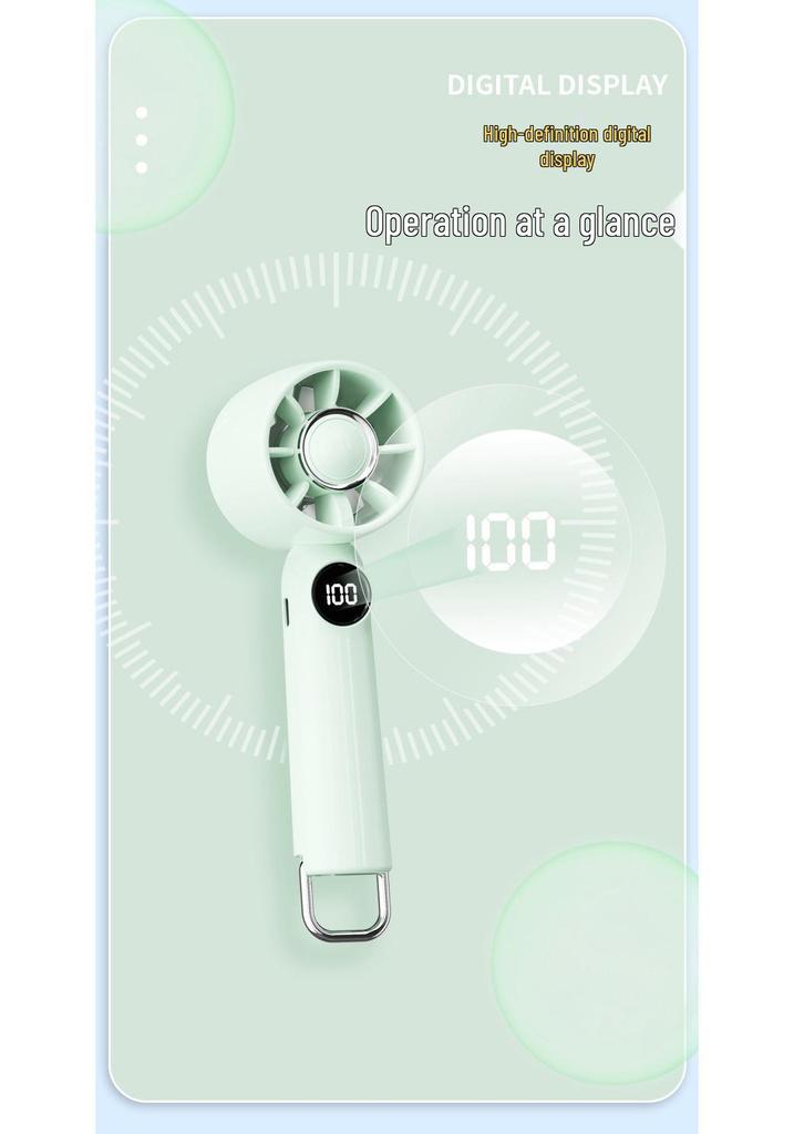 Portable USB Rechargeable Desktop Fan - Compact, Strong Wind, Handheld Design for Students
