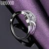 925 Sterling Silver AAA Zircon Ring Gift Charm Jewelry