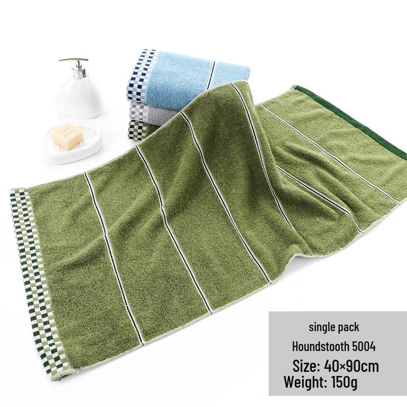 Besticktes Baumwollhandtuch 40×90 für Bad, Sport & Fitness – Langes, Schweißabsorbierendes Streifendesign