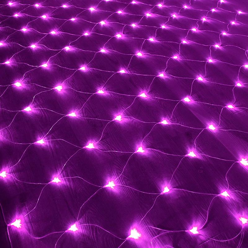 Waterproof Solar LED Mesh Fishing Net Light for Outdoor Festival & Tree Decoration 1.5x1.5 meters, 96 lights