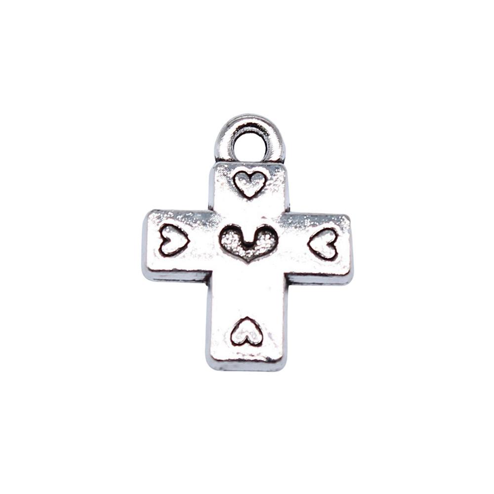 Vintage Cross Charms Multi Color Alloy Pendants For Religious Christian Jewelry