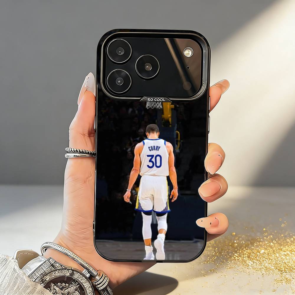 

Sports Star S-Stephen C-Curry Phone Case For iPhone17,16,15,14,13,12,11,Pro,MAX Gray Matte Silicone Black Cover iPhone12PRO