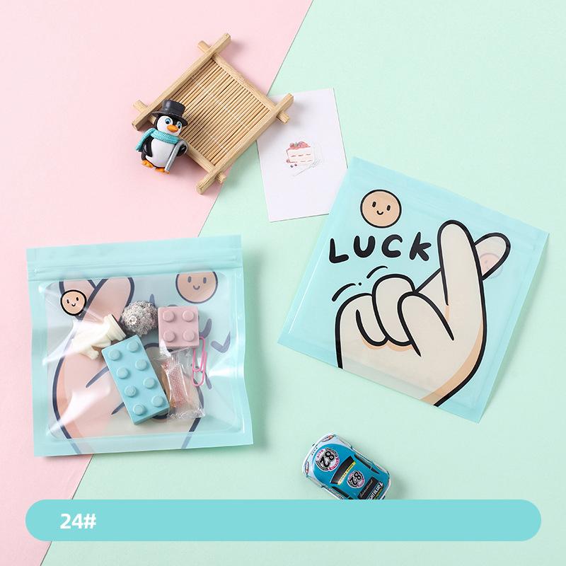 TETP 50Pcs Ziplock Bag With Claer Window Handmade Candy Lollipop Chocolate Macarons Packaging Favors DIY Headdress Bracelet Pack