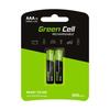 Green Cell 800mah 1.2v Pack of 2 Rechargeable Ni-mh Batteries Type Aaa, Pre-charged, High Capacity, Micro Battery, Hr03