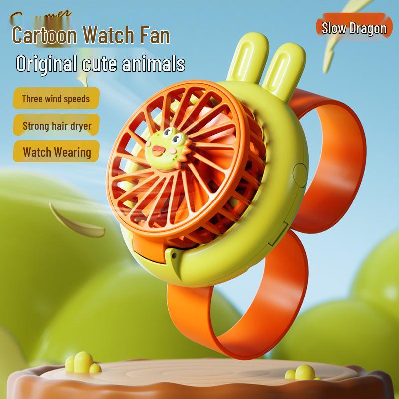 June 1st Children's Day Slap Bracelet Fan: Cute, Portable, Rechargeable, Student Wristband Mini Fan