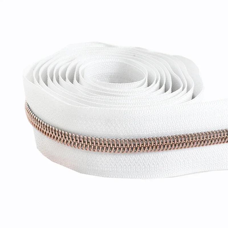 Meetee 3-10M 3# 5# Sewing Nylon Zippers Tapes Per Meter Bag Shoes Zipper Decorative Roll Coil Zip Repair Kit DIY Sew Accessories