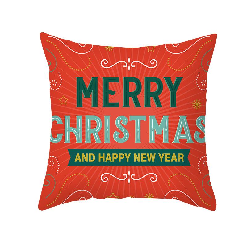 Nordic Christmas Throw Pillow Covers Simple Design Digital Printing Short Plush For Car Sofa Office Cushion Cover Home Goods