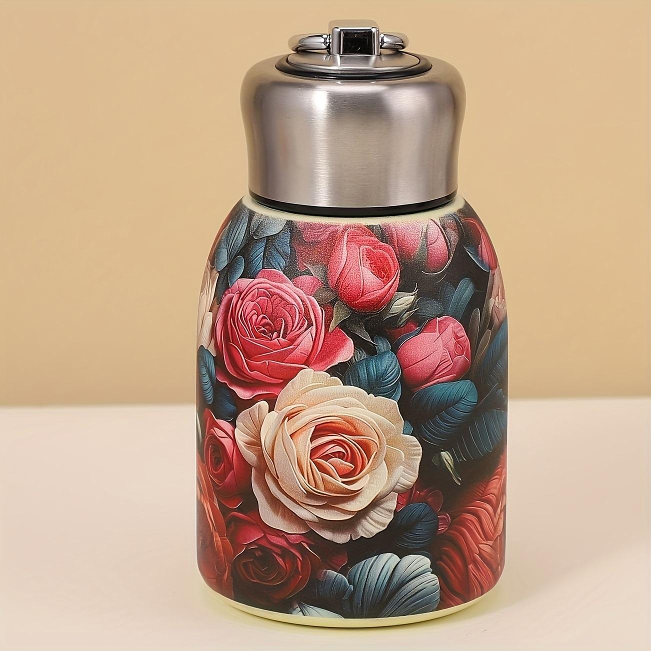 

Elegant Stainless Steel Thermos Portable Animal Printed Thermos Equipped with Anti Slip Handle Travel Beverage Water Bottle 300ml