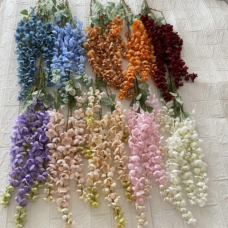 Artificial Silk Wisteria Flowers For Wedding Venue Wall And Ceiling Design Gift