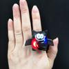 Halloween LED Rings, Light Up Finger Rings Toy for Kids Adults, Spooky Pumpkin Ghost Eyeball Luminous Rings for Party Favors Treats Goodie Bag Filler