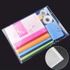 20pcs Transparent Waterproof Reusable Envelope Folder with Buttons, A4 Size, Thickened Plastic Material for School Office Suppli