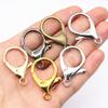 10pcs/lot Snap Lobster Clasp Hooks Gold Silver Plated DIY Jewelry Making Findings for Keychain Neckalce Bracelet Supplies