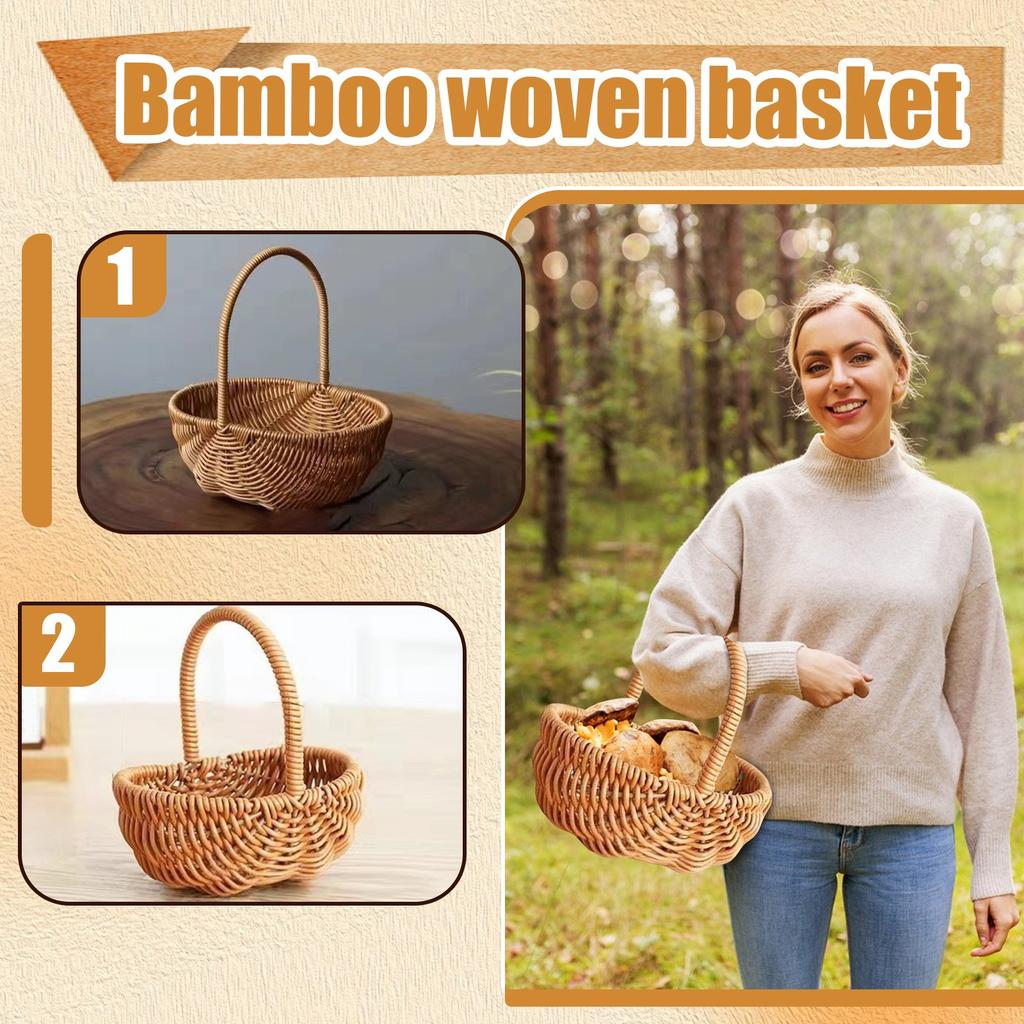 Handmade Imitation Rattan Flower Basket,gift Basket, Fresh Flower Arrangement Basket