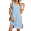 Womens Summer Dress With Pockets In Knit Fabric For Casual Office Wear