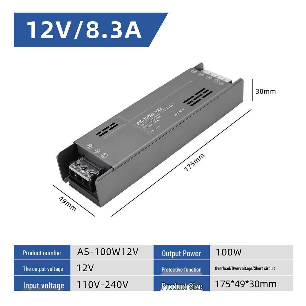 High-Power LED Transformer: No False Labeling, 12V/24V, 60-400W