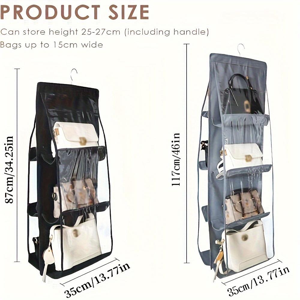 1PC 6/8 Pocket Hanging Handbag Storage Rack, Multifunctional Oxford Cloth Storage Rack Ideal Storage Artifact for All Bags