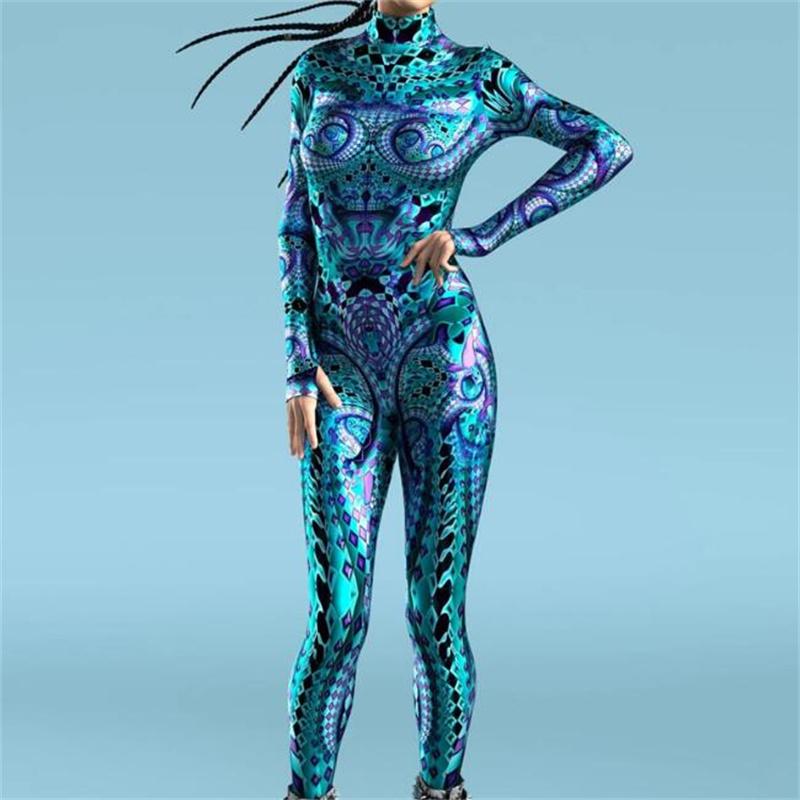 3D Printing Holiday Party Men Kids Rainbow Sexy Skinny Jumpsuit Wear Onesie Cosplay Costume Elastic Bodysuits Rompers