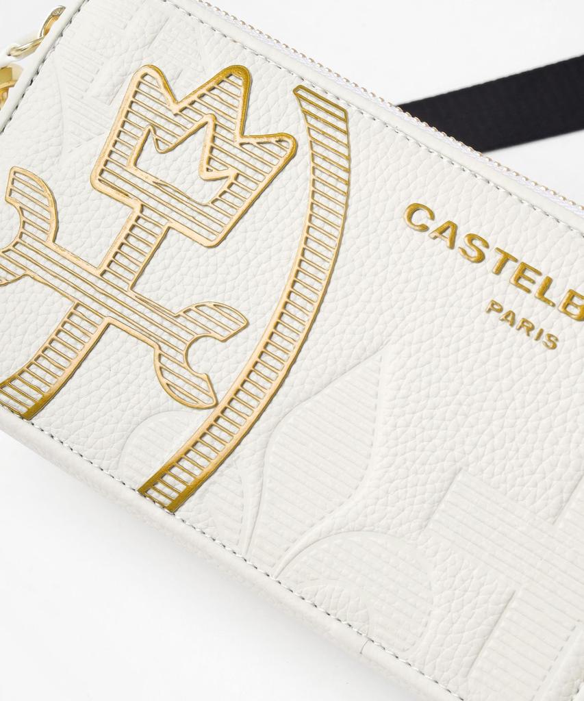 Castelbajac Shoulder White Canelé Bag, Men's,