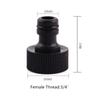 5 ks/sada ABS Černý kohoutkový ventil Vnitřní závit 3/4' Rychlospojka US/EU Volitelný adaptér