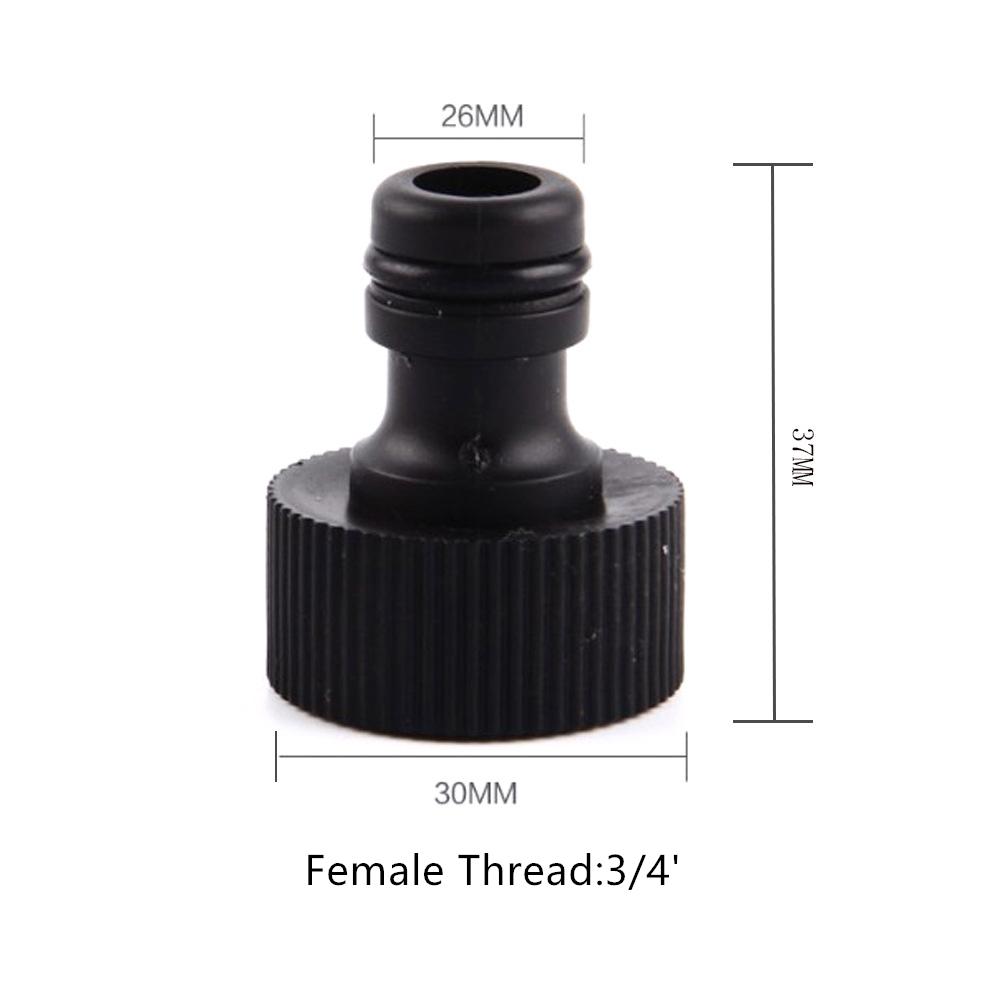 5 Teile/satz ABS Schwarz Bibcock Innengewinde 3/4' Schnellspann-befestigung US/EU Wahl Adapter