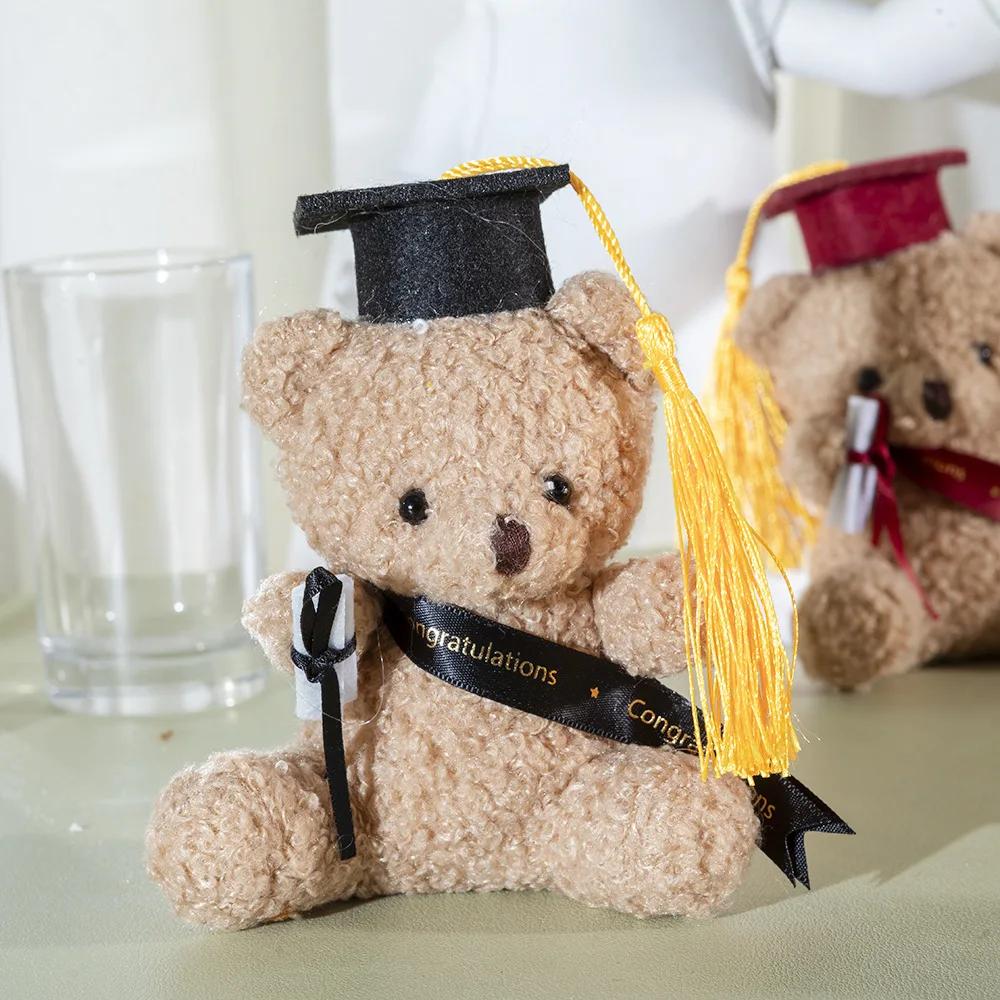 5Pcs Mini Cute Graduation Teddy Bear Doll, with Cap and Gown, for Kindergarten, School Graduation Gift, Souvenir, Party Favor