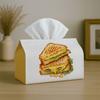 1pc Contemporary Food Tissue Holder, Creative Sandwich Design for Home Living Room Organization, Minimalist Color Tissue Holder, Napkin Dispenser