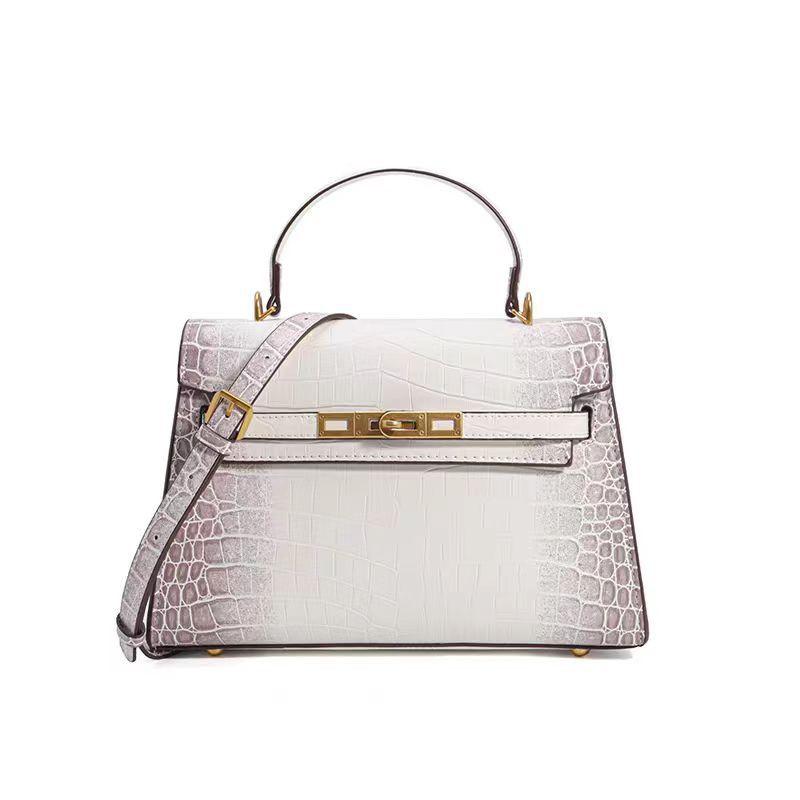 Crocodile Texture Kelly Bag Women Chic