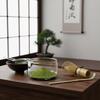 Minimood Matcha Tea Ceremony Set: Includes whisk, tea strainer, tea scoop, heat-resistant glass matcha bowl, and whisk stand. 5-piece set in a modern