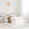 VidaXL Bed Frame with Headboard White 90x200cm Solid Pine Wood, Bedroom Furniture, Slatted Base, Wooden Bed, 3307093