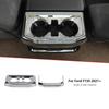 Chrome Rear Console Cup Holder Panel Decor Cover Trim Bezels For Ford F150 +