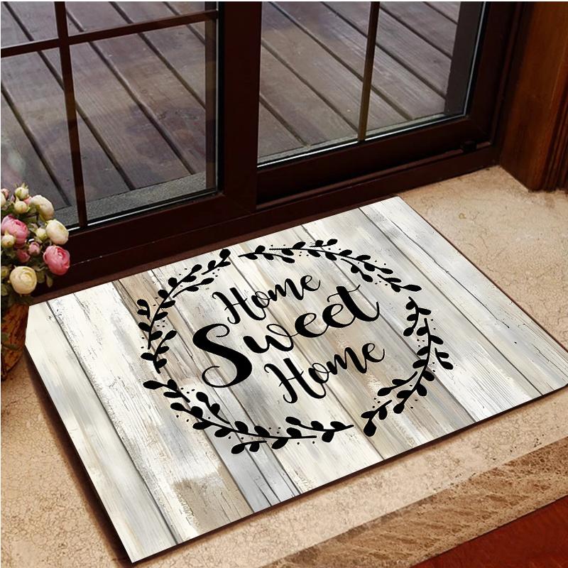 Home Sweet Home Carpet for Living Room Bedroom Rug Door Kitchen Unslip Floor Mats Birthday gift photography props Alfombra Rug