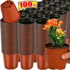 100/20pcs Two-colors Seeding Nursery Pot Plastic Plants Flowers Seedling Cups Grow Box Home Garden Nursery Pot Potted Containers