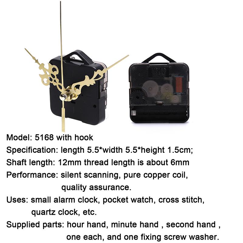 Quartz Clock Movement Mechanism Hands Wall Repair Tool Parts Silent Kit Set Diy