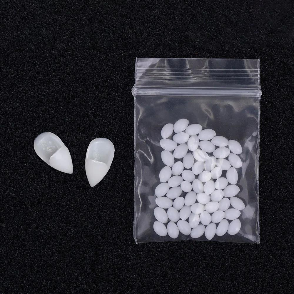 Halloween Decoration Vampire Teeth,1.3-1.9cm Fangs Dentures,False Fangs With Denture Adhesive,Halloween Cosplay Costume Props