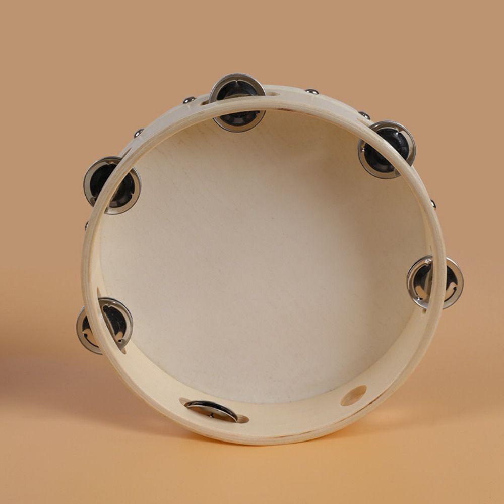 Sheepskin Drum Skin Tambourine 4/6/7/8/10inch Handheld Drum Hand Tambourine Dance Concerts