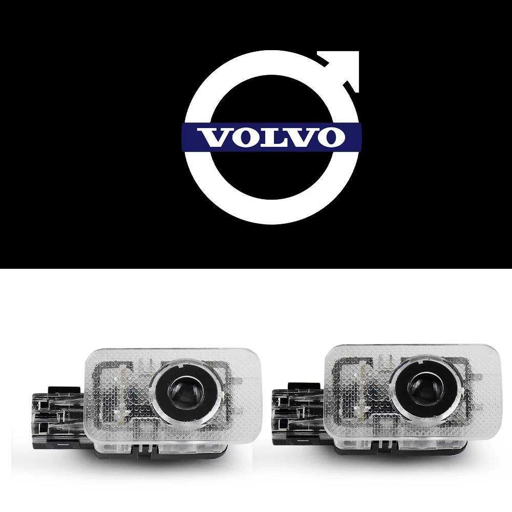 Car Door Welcome Lamp HD LED Laser Projectaor Light Decoration Accessories For VOLVO Rdesign S80L S60L V40/V40CC XC60 V60 XC90