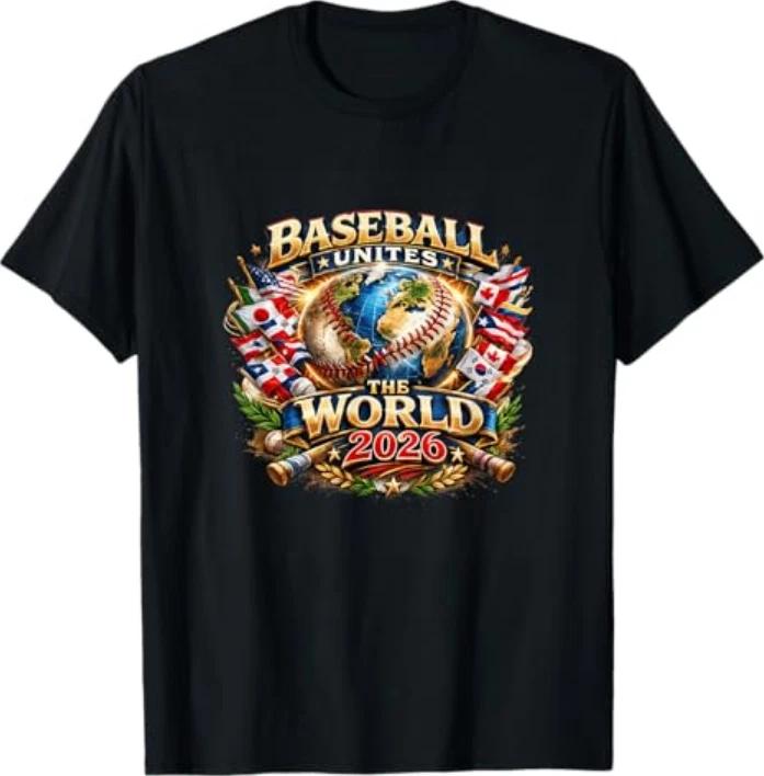 Baseball Unites The World 2026 Global Fan Graphic TShirt S