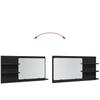 Bathroom Mirror Cabinet Black Oak 90 X 11 X 45 Cm Wood Based Panel