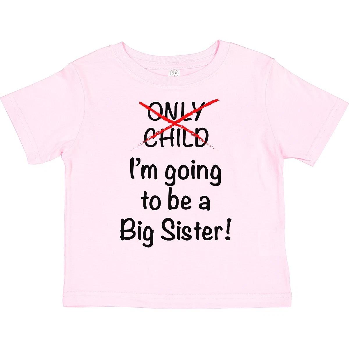 Inktastic I m Going To Be A Big Sister! Toddler kids boys T-Shirt Only Child Expiring Cute 160