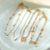 4pcs Multi-layer Butterfly  Anklet Fashion High-end Stackable Thin Chain Anklet Set