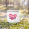 Merci Maitresse French Printed Mug Creative Coffee Cups Drinks Dessert Milk Enamel Cup Vintage Handle Drinkware Gift for Teacher
