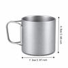 Double Wall Titanium Water Cup Foldable Handle Outdoor Coffeee Bottle Durable Camping Mug  Picnic