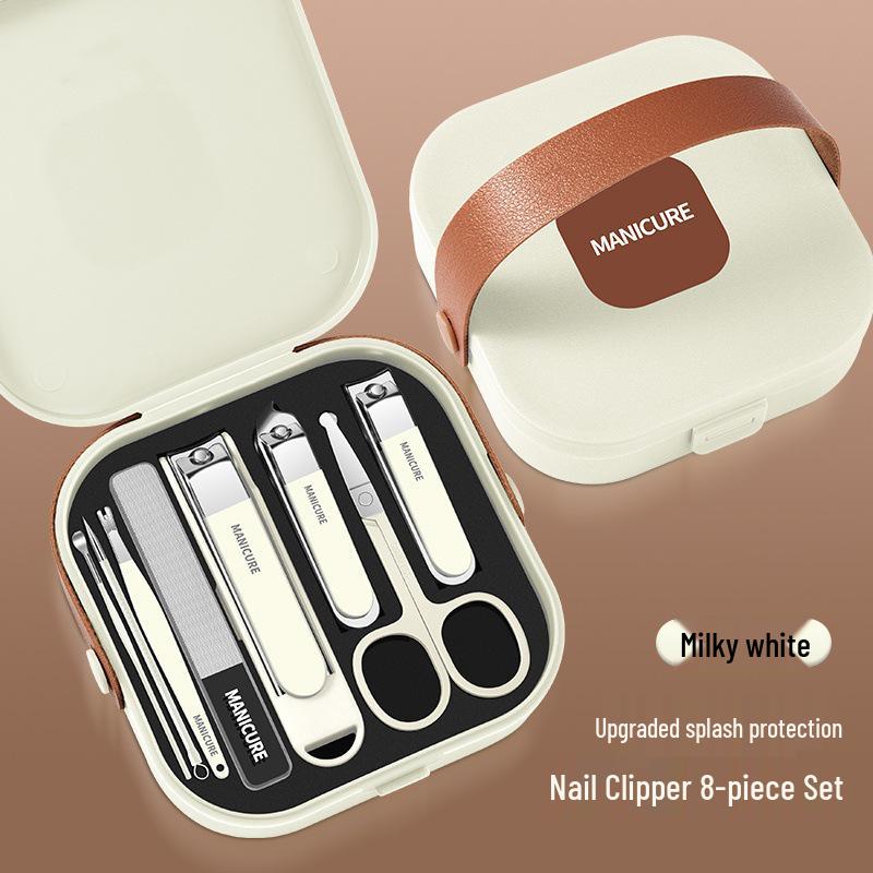 Portable Anti-Splash Nail Clipper & Scissors Set - Handbag Style for Home Nail Care
