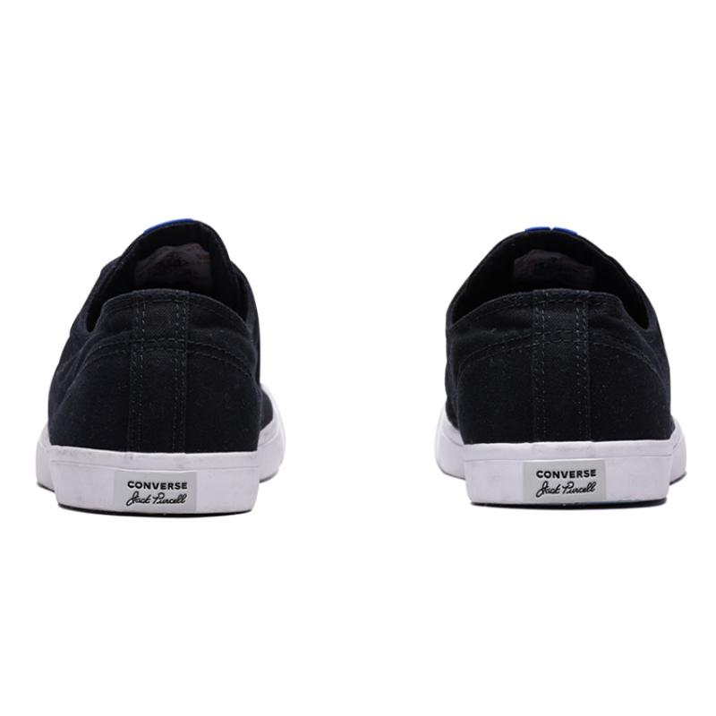 Converse Jack Purcell Open Smile Minimalist Comfortable Low-top Canvas Shoes for Men and Women in Black and Blue
