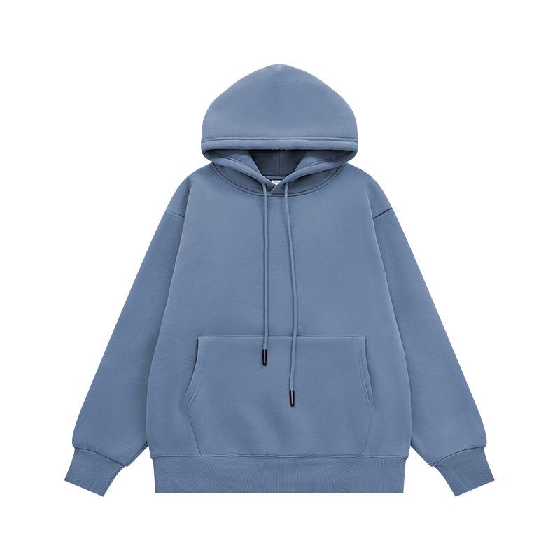 INF Unisex Plush Hoodie | 2024 Autumn/Winter Solid Color Trendy Casual Sweatshirt