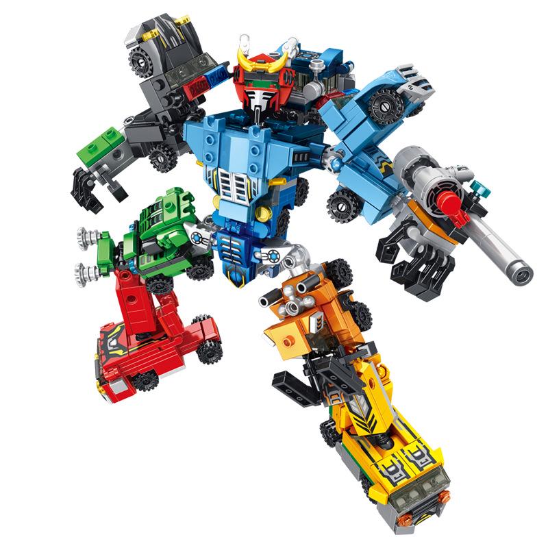 8-in-1 Transformable Robot Combo Educational Building Blocks Toy for Kids