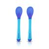 LuvLap Tiny Love Heat Sensitive Baby Feeding Spoons Set | Soft Silicone Tip Color Changing Spoon for Infants 2 Pcs Blue